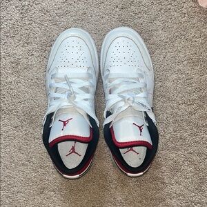 Kids White and Red Sneakers